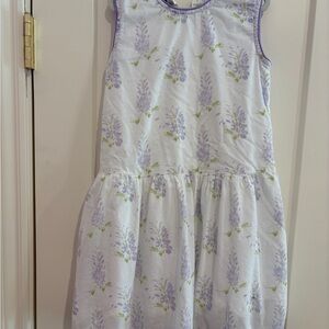 Girls' Lavender Floral Sleeveless Dress